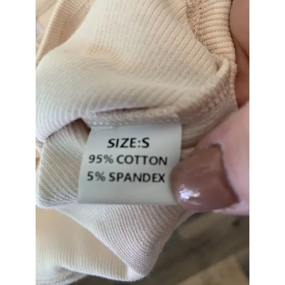 NWT C+D+M Ribbed Cropped Tank-HYQ-036-Tan - Picture 5 of 7